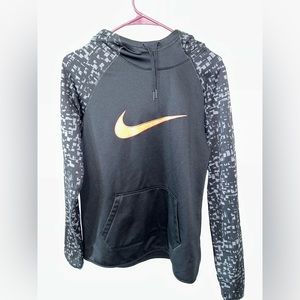 Nike Women's Therma Dry Fit Black Gray Pink Polyester Hoodie Size M